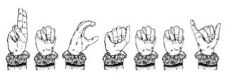 "Uncanny" in American Sign Language, c/o the BK Fingerspeller