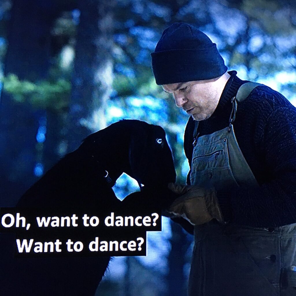 Dexter dances with black goat